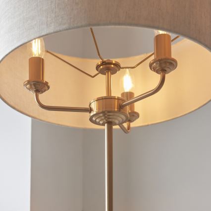 Endon 110724 - Talna svetilka HIGHCLERE 1xE14/40W/230V bež/medenina