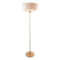 Endon 110724 - Talna svetilka HIGHCLERE 1xE14/40W/230V bež/medenina pr. 47 cm