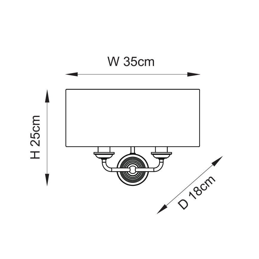 Endon 110726 - Stenska svetilka HIGHCLERE 2xE14/40W/230V bež/medenina