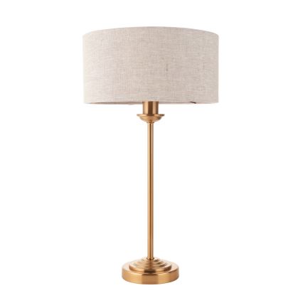Endon 110728 - Namizna svetilka HIGHCLERE 1xE14/7W/230V, bežna/medena, premer 25 cm