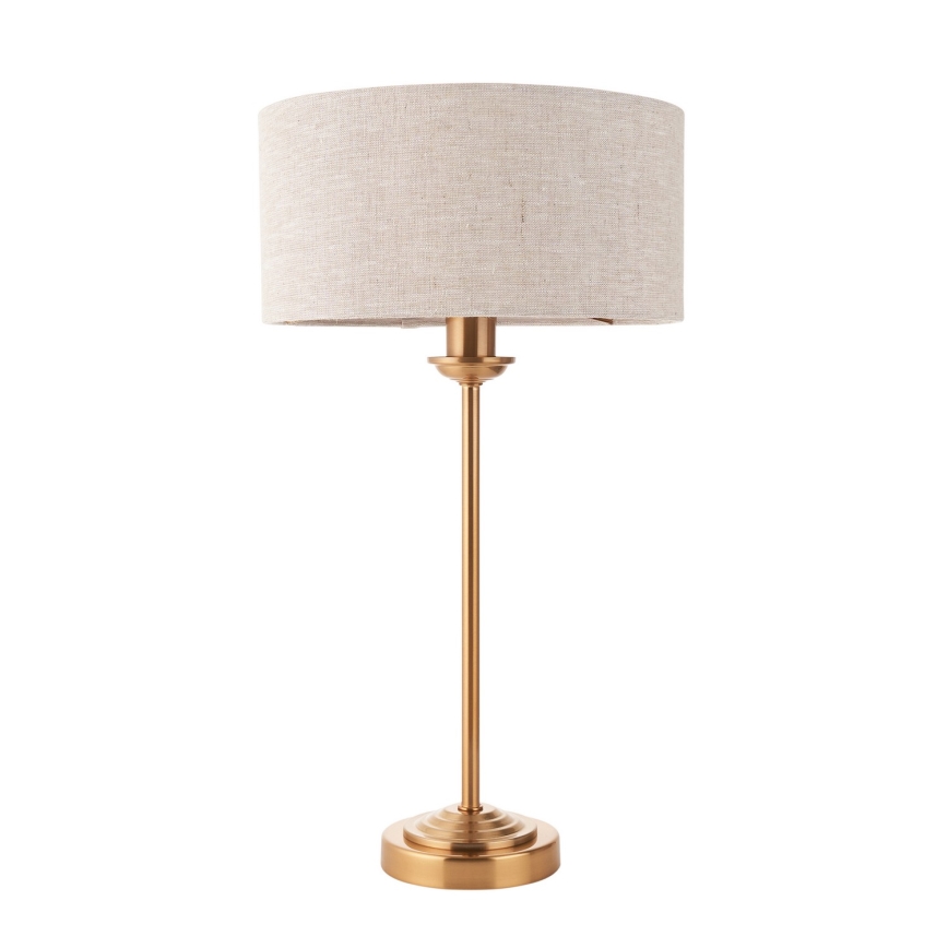 Endon 110728 - Namizna svetilka HIGHCLERE 1xE14/7W/230V, bežna/medena, premer 25 cm