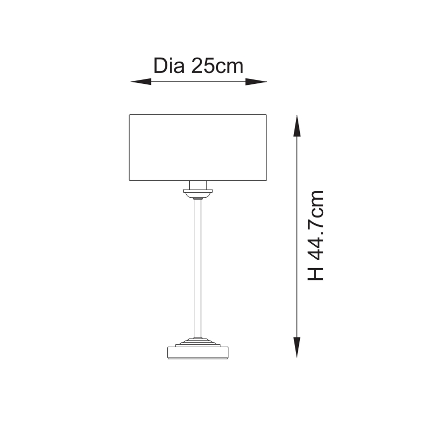 Endon 110728 - Namizna svetilka HIGHCLERE 1xE14/7W/230V, bežna/medena, premer 25 cm