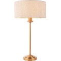 Endon 110728 - Namizna svetilka HIGHCLERE 1xE14/7W/230V, bežna/medena, premer 25 cm