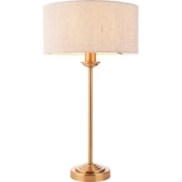 Endon 110728 - Namizna svetilka HIGHCLERE 1xE14/7W/230V, bežna/medena, premer 25 cm