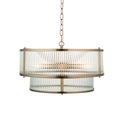 Endon 110944 - Lestenec na verigi RIDGETON 5xE14/6W/230V v medeni barvi