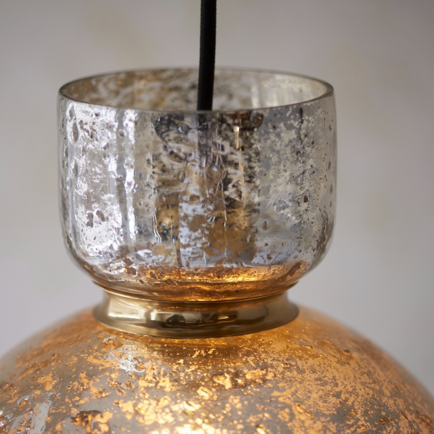 Endon 111336 - Viseča svetilka s kablom 1xE27/10W/230V zlata/dimna črna