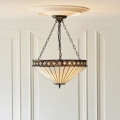 Endon 111871 - Lestenec z verigo Tiffany FARGO 3xE27/10W/230V, premer 50 cm