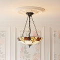 Endon 111879 - Lestenec na verigi Tiffany INGRAM 3xE27/10W/230V, premer 45 cm