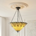 Endon 111881 - Lestenec na verigi Tiffany JAMELIA 3xE27/10W/230V, premer 50 cm