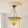 Endon 111881 - Lestenec na verigi Tiffany JAMELIA 3xE27/10W/230V, premer 50 cm