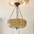 Endon 111882 - Lestenec na verigi Tiffany MILLE FEUX 3xE27/10W/230V, premer 45 cm