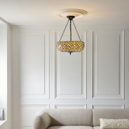 Endon 111882 - Lestenec na verigi Tiffany MILLE FEUX 3xE27/10W/230V, premer 45 cm