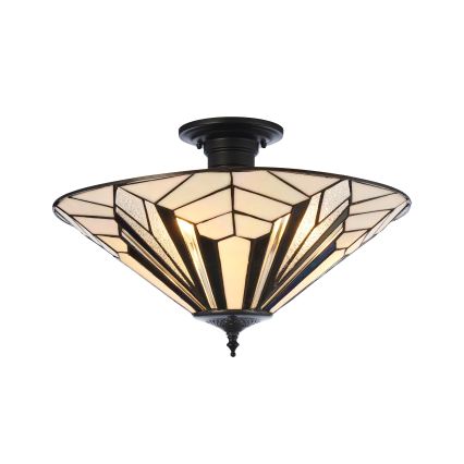 Endon 111895 - Površinsko montiran stropni lestenec Tiffany ASTORIA, 3xE27/10W/230V, Ø 48 cm