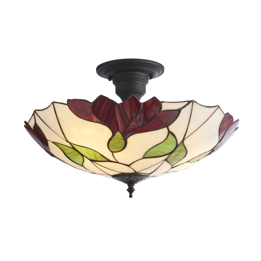 Endon 111896 - Pritrjen Tiffany lestenec BOTANICA 3xE27/10W/230V, premer 45 cm