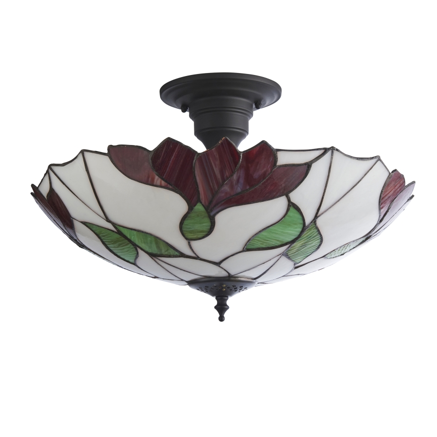 Endon 111896 - Pritrjen Tiffany lestenec BOTANICA 3xE27/10W/230V, premer 45 cm