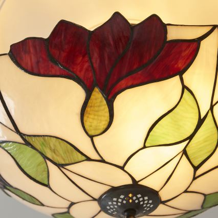Endon 111896 - Pritrjen Tiffany lestenec BOTANICA 3xE27/10W/230V, premer 45 cm
