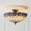 Endon 111906 - Stropni lestenec Tiffany HUTCHINSON 3xE27/10W/230V, premer 50 cm
