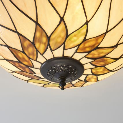 Endon 111906 - Stropni lestenec Tiffany HUTCHINSON 3xE27/10W/230V, premer 50 cm