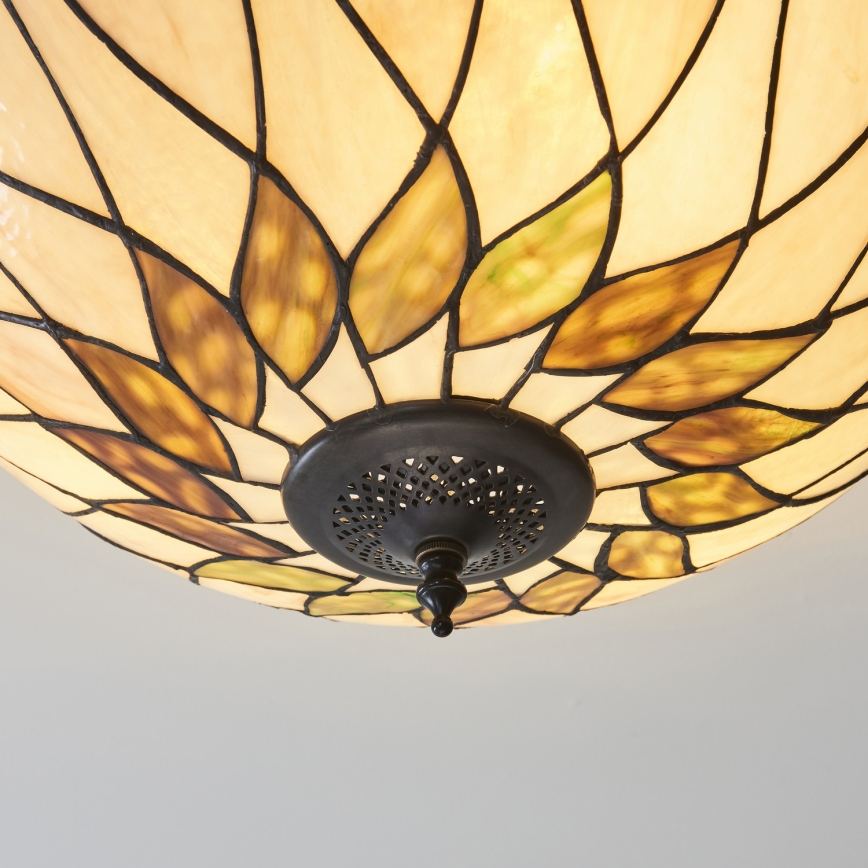 Endon 111906 - Stropni lestenec Tiffany HUTCHINSON 3xE27/10W/230V, premer 50 cm