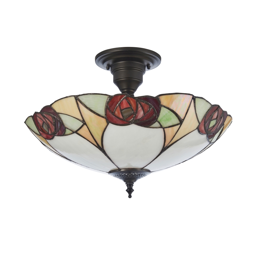 Endon 111907 - Pritrjen stropni lestenec Tiffany INGRAM 3xE27/10W/230V premer 45 cm