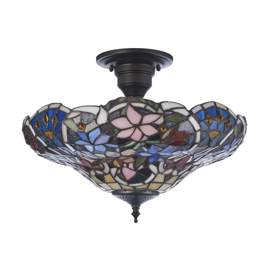 Endon 111915 - Pritrjen lestenec Tiffany SULLIVAN, 3xE27/10W/230V, premer 40 cm