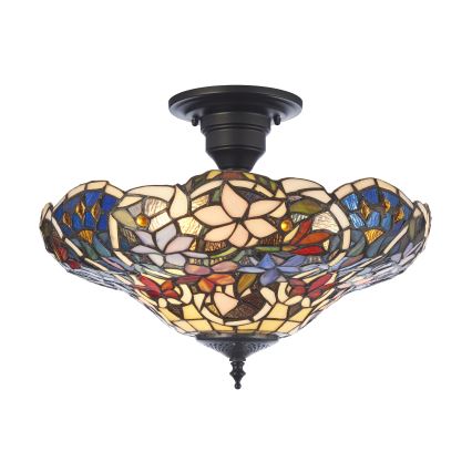 Endon 111915 - Pritrjen lestenec Tiffany SULLIVAN, 3xE27/10W/230V, premer 40 cm