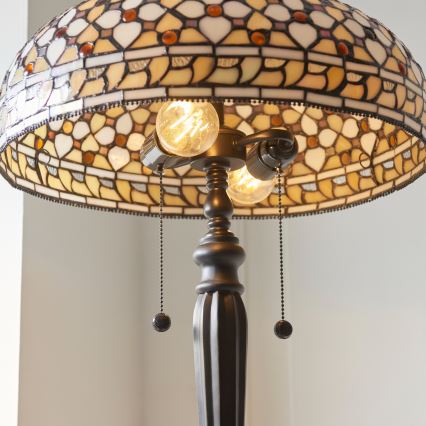 Endon 111921 - Talna svetilka Tiffany MILLE FEUX, 2xE27/10W/230V, premer 45 cm