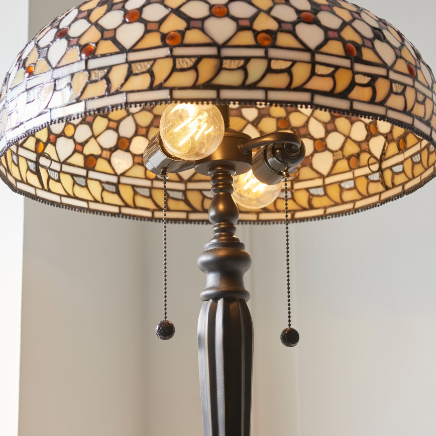 Endon 111921 - Talna svetilka Tiffany MILLE FEUX, 2xE27/10W/230V, premer 45 cm