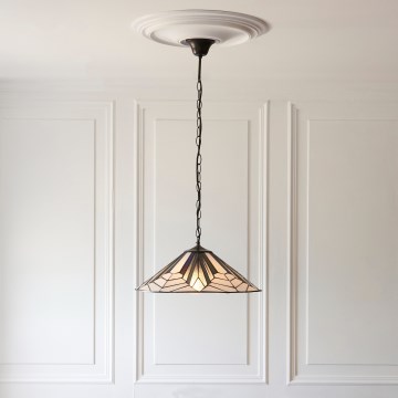 Endon 111922 - Lestenec na verigi Tiffany ASTORIA 3xE27/10W/230V, premer 48 cm