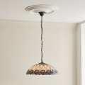 Endon 111985 - Lestenec na verigi Tiffany HUTCHINSON 3xE27/10W/230V premer 50 cm