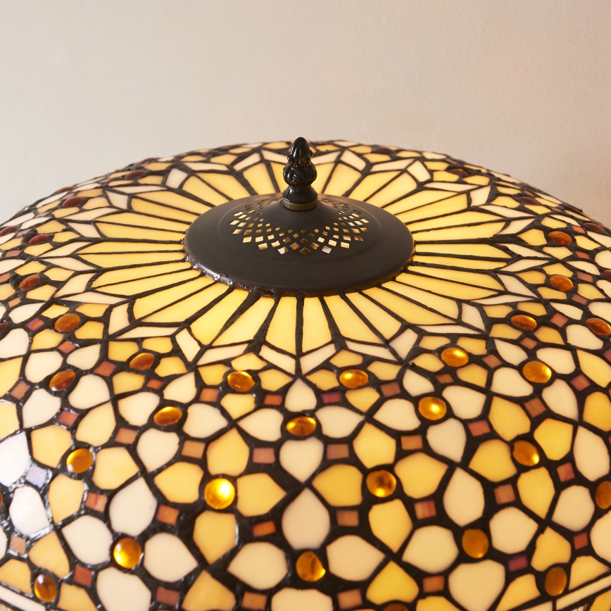 Endon 112178 - Namizna svetilka Tiffany MILLE FEUX, 2 × E14 (maks. 40 W), 230 V, premer 45 cm