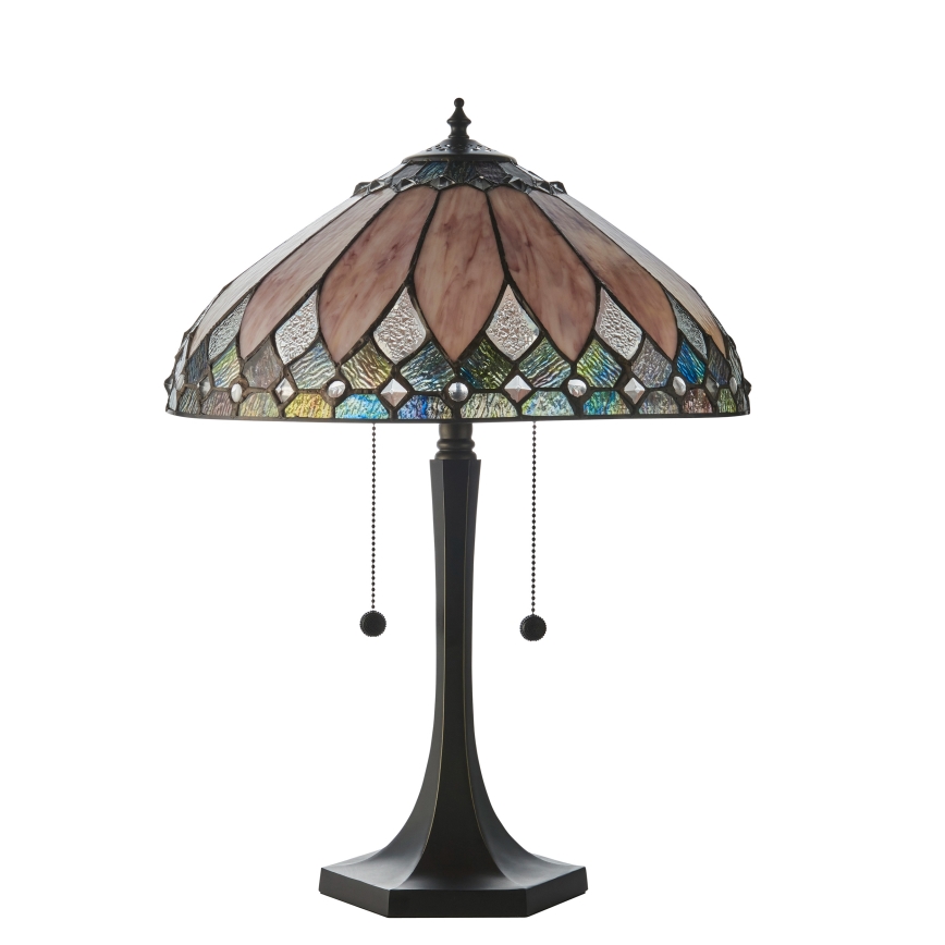 Endon 112183 - Namizna svetilka Tiffany BROOKLYN 2xE14/10W/230V premer 40 cm