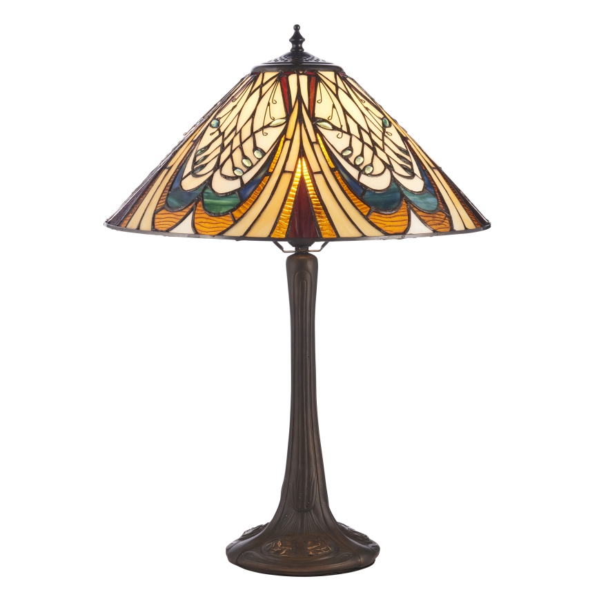 Endon 112185 - Namizna svetilka Tiffany HECTOR 1xE27/10W/230V, premer 40 cm
