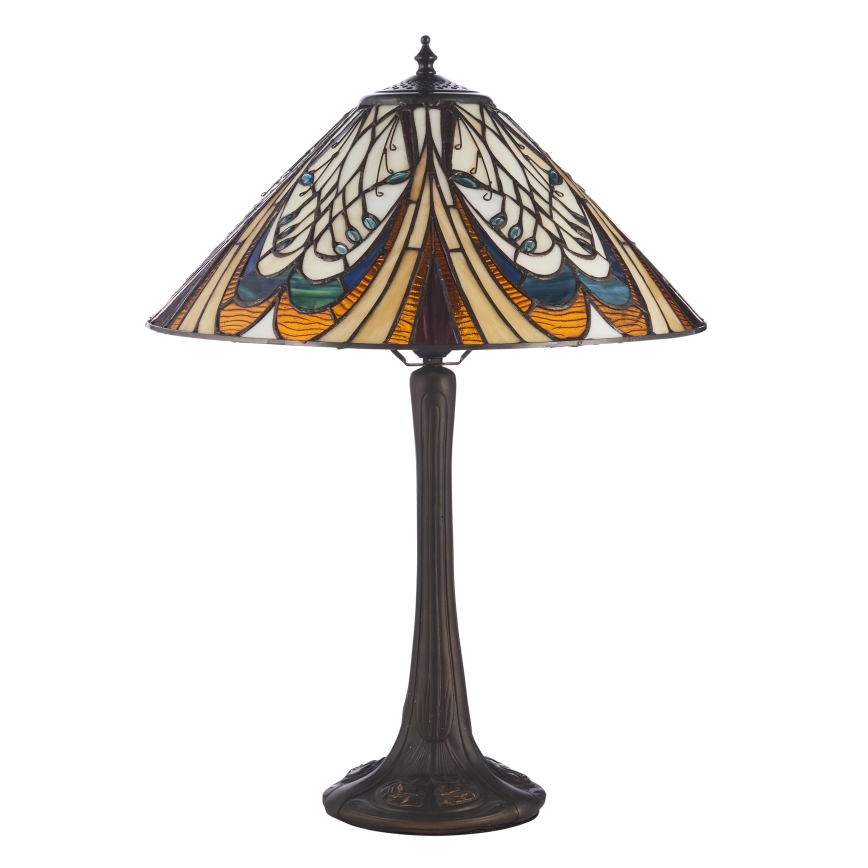 Endon 112185 - Namizna svetilka Tiffany HECTOR 1xE27/10W/230V, premer 40 cm