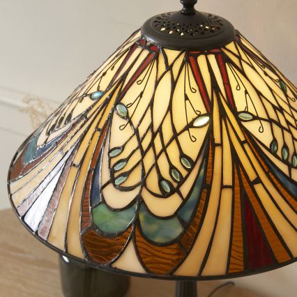 Endon 112185 - Namizna svetilka Tiffany HECTOR 1xE27/10W/230V, premer 40 cm