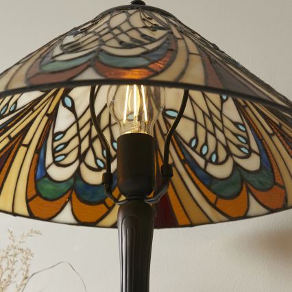 Endon 112185 - Namizna svetilka Tiffany HECTOR 1xE27/10W/230V, premer 40 cm