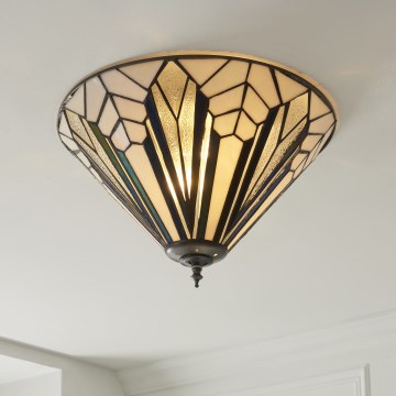 Endon 112191 - Stropna svetilka Tiffany ASTORIA 2xE27/60W/230V premer 40 cm