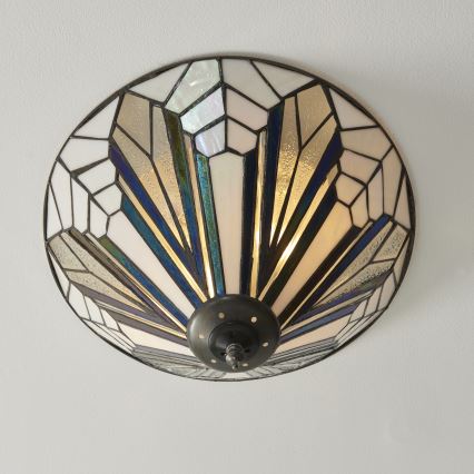 Endon 112191 - Stropna svetilka Tiffany ASTORIA 2xE27/60W/230V premer 40 cm