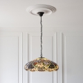 Endon 112193 - Lestenec na verigi Tiffany SULLIVAN 3xE27/60W/230V premer 57 cm