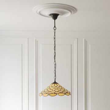 Endon 112226 - Lestenec na verigi Tiffany PEARL 1xE27/10W/230V premer 45 cm
