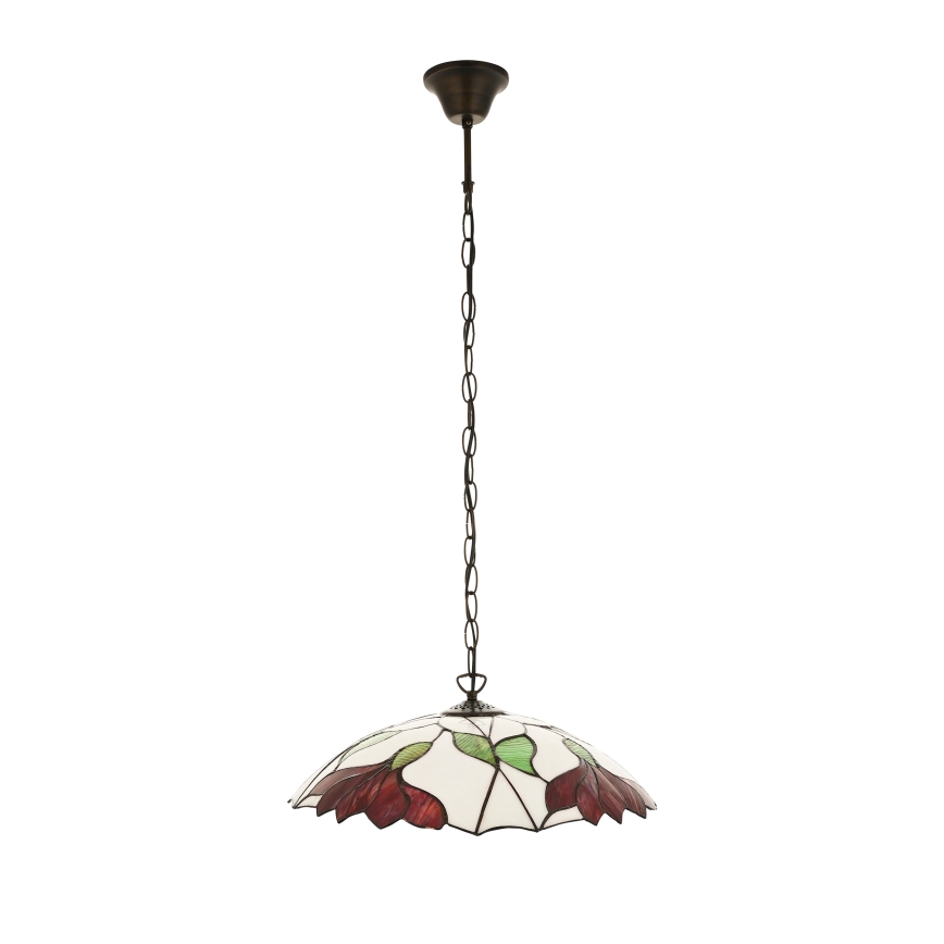 Endon 112246 - Lestenec na verigi Tiffany BOTANICA 1xE27/60W/230V, premer 45 cm