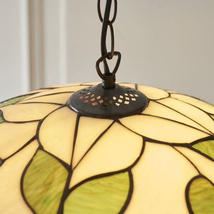 Endon 112246 - Lestenec na verigi Tiffany BOTANICA 1xE27/60W/230V, premer 45 cm