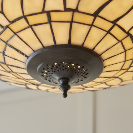 Endon 112251 - Lestenec na verigi Tiffany DRAGONFLY 3xE27/60W/230V, premer 50 cm