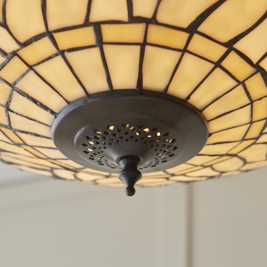 Endon 112251 - Lestenec na verigi Tiffany DRAGONFLY 3xE27/60W/230V, premer 50 cm