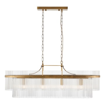 Endon 112573 - Lestenec na verigi MARIETTA 4xE14/6W/230V medenina/prozorna