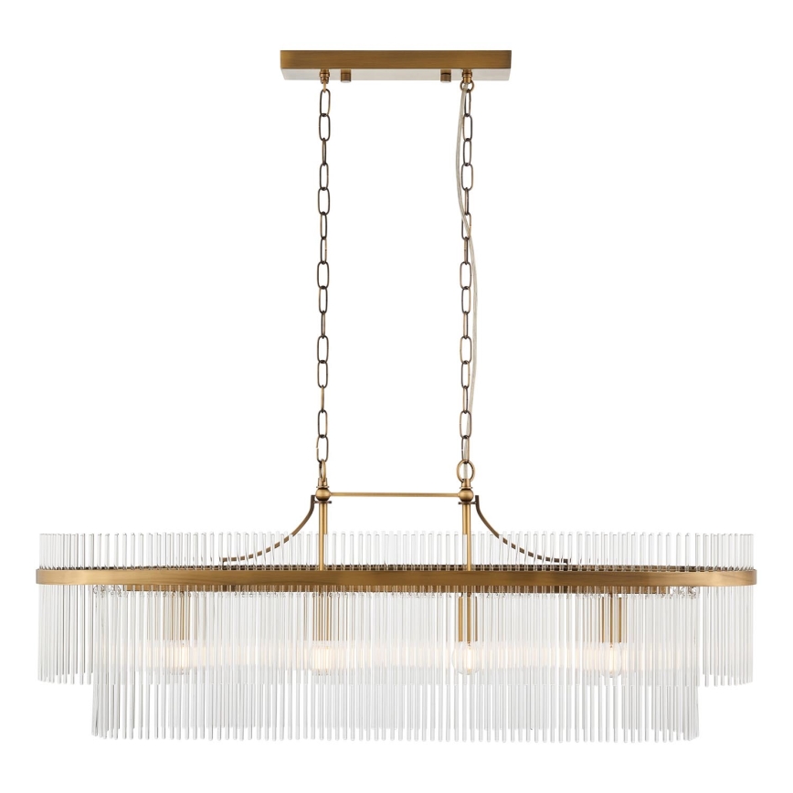 Endon 112573 - Lestenec na verigi MARIETTA 4xE14/6W/230V medenina/prozorna