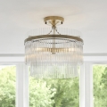 Endon 112575 - Nadgradni lestenec MARIETTA 3xE14/7W/230V medenina/prozorna