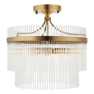 Endon 112575 - Nadgradni lestenec MARIETTA 3xE14/7W/230V medenina/prozorna