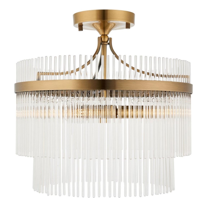 Endon 112575 - Nadgradni lestenec MARIETTA 3xE14/7W/230V medenina/prozorna
