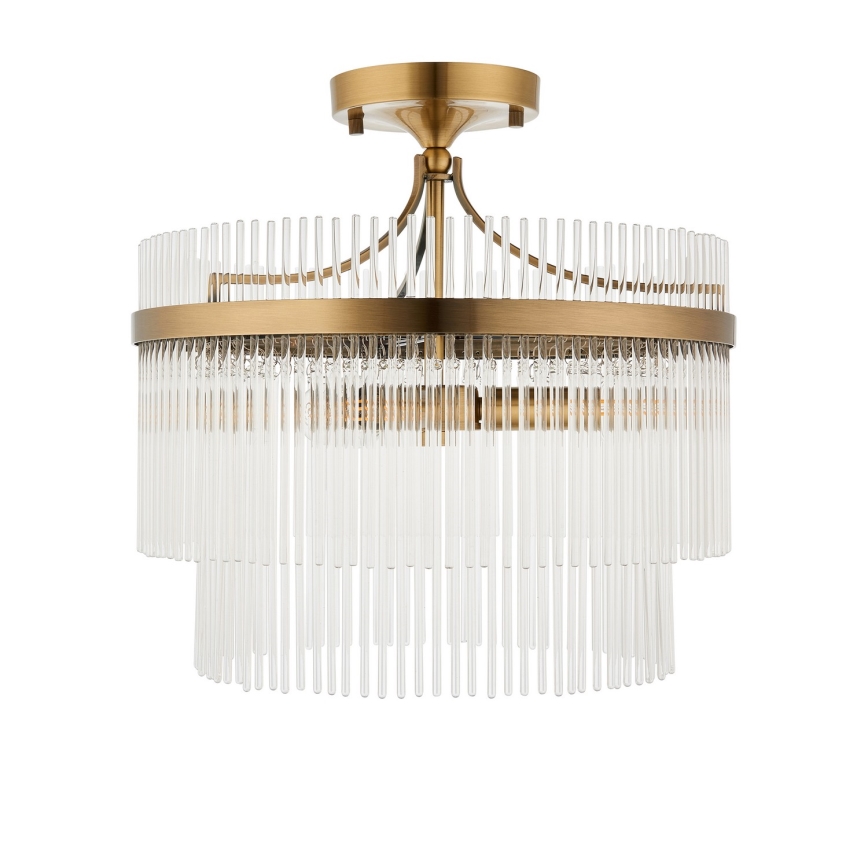 Endon 112575 - Nadgradni lestenec MARIETTA 3xE14/7W/230V medenina/prozorna